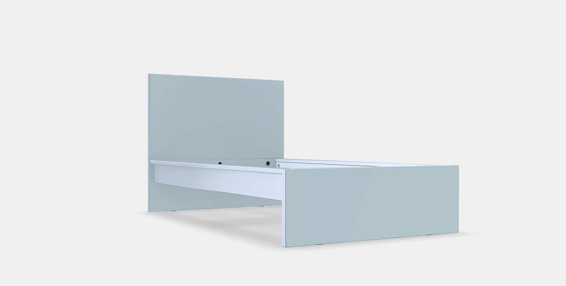 MALM High bed frame 2 Low-poly 3D model_9