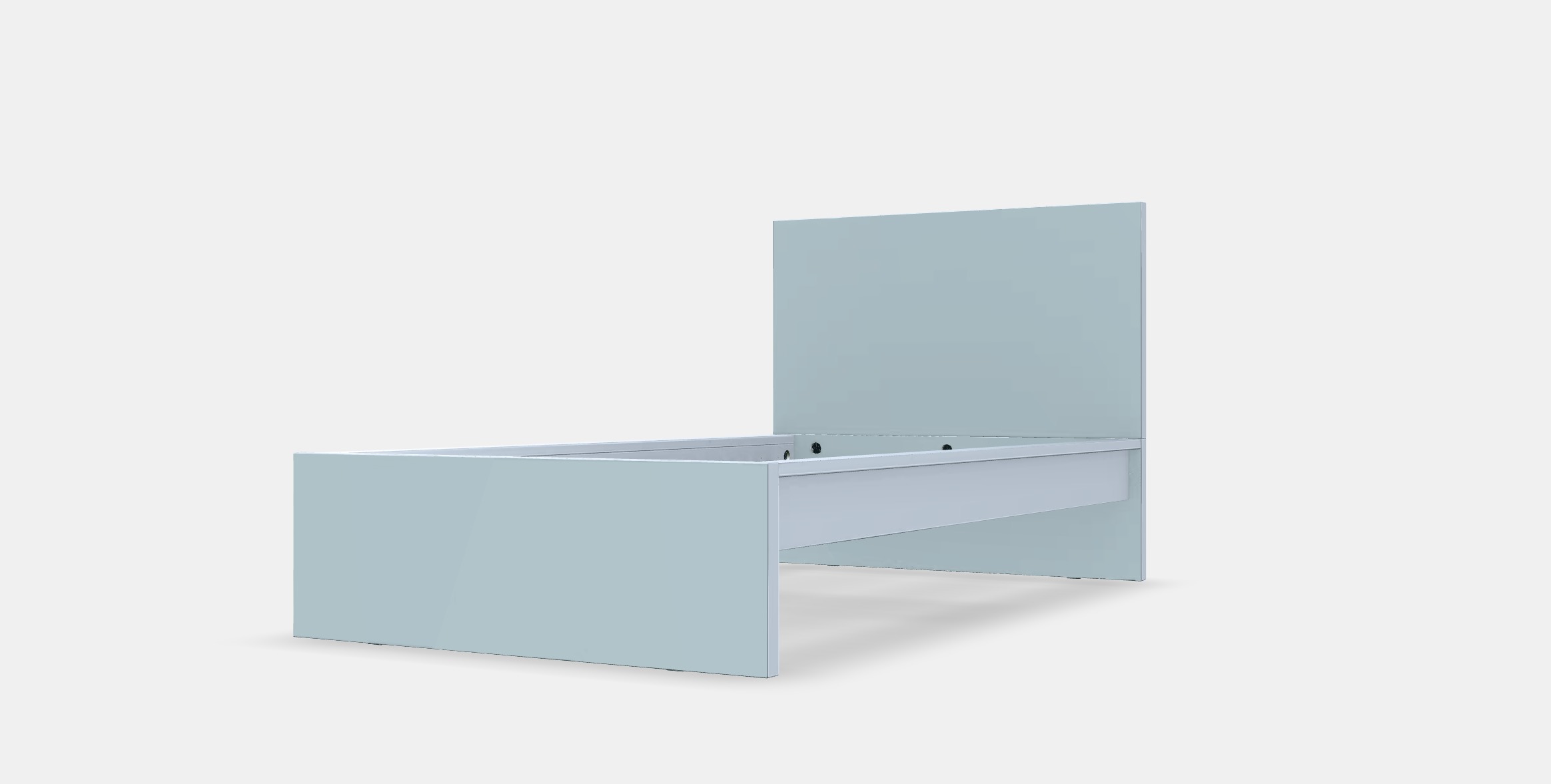 MALM High bed frame 2 Low-poly 3D model_13