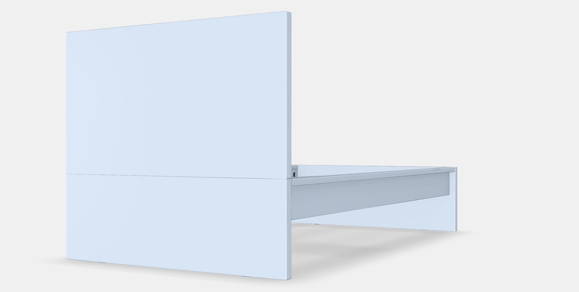 MALM High bed frame 2 Low-poly 3D model_6