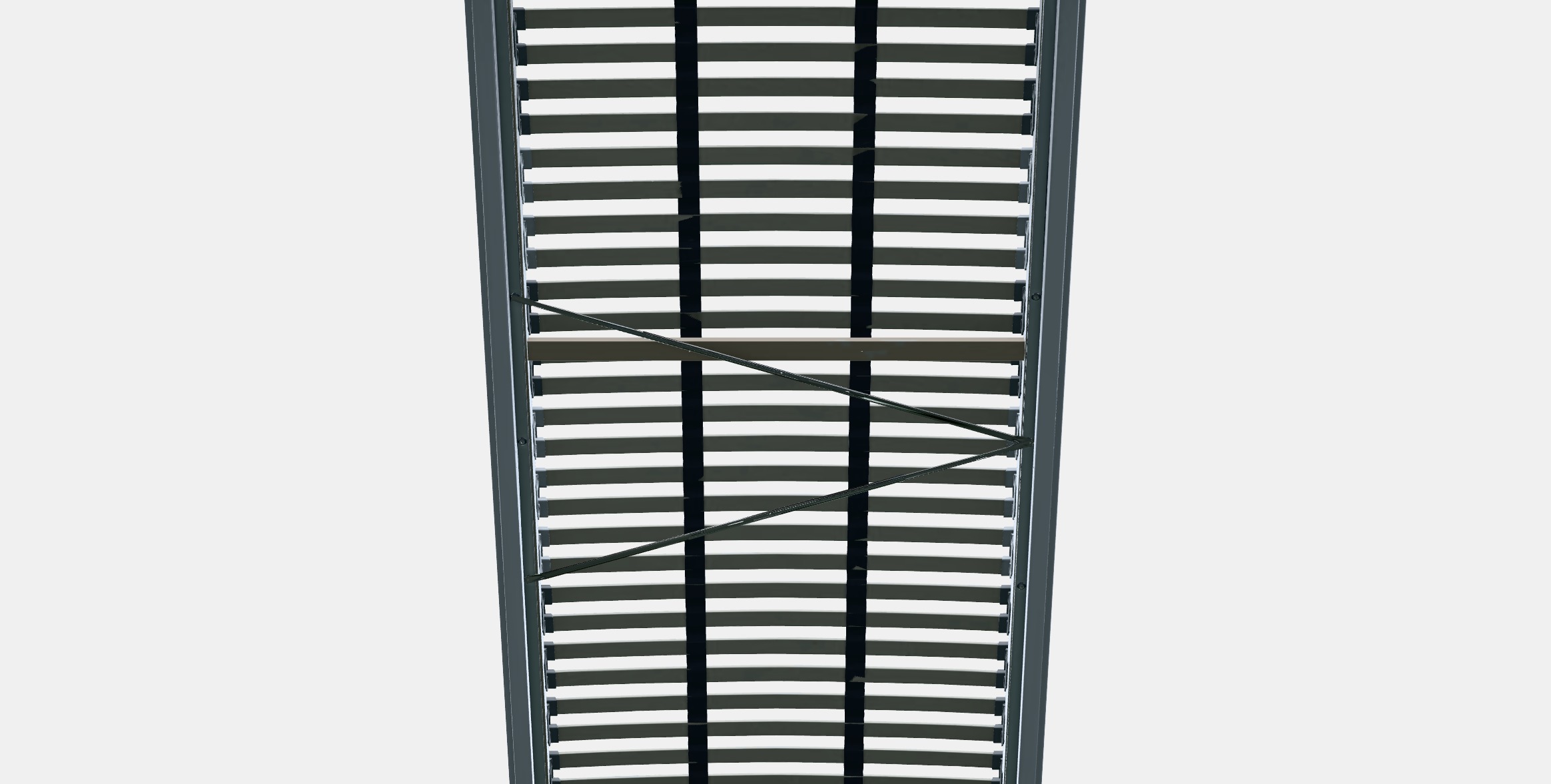 MALM High bed frame 2 Low-poly 3D model_8