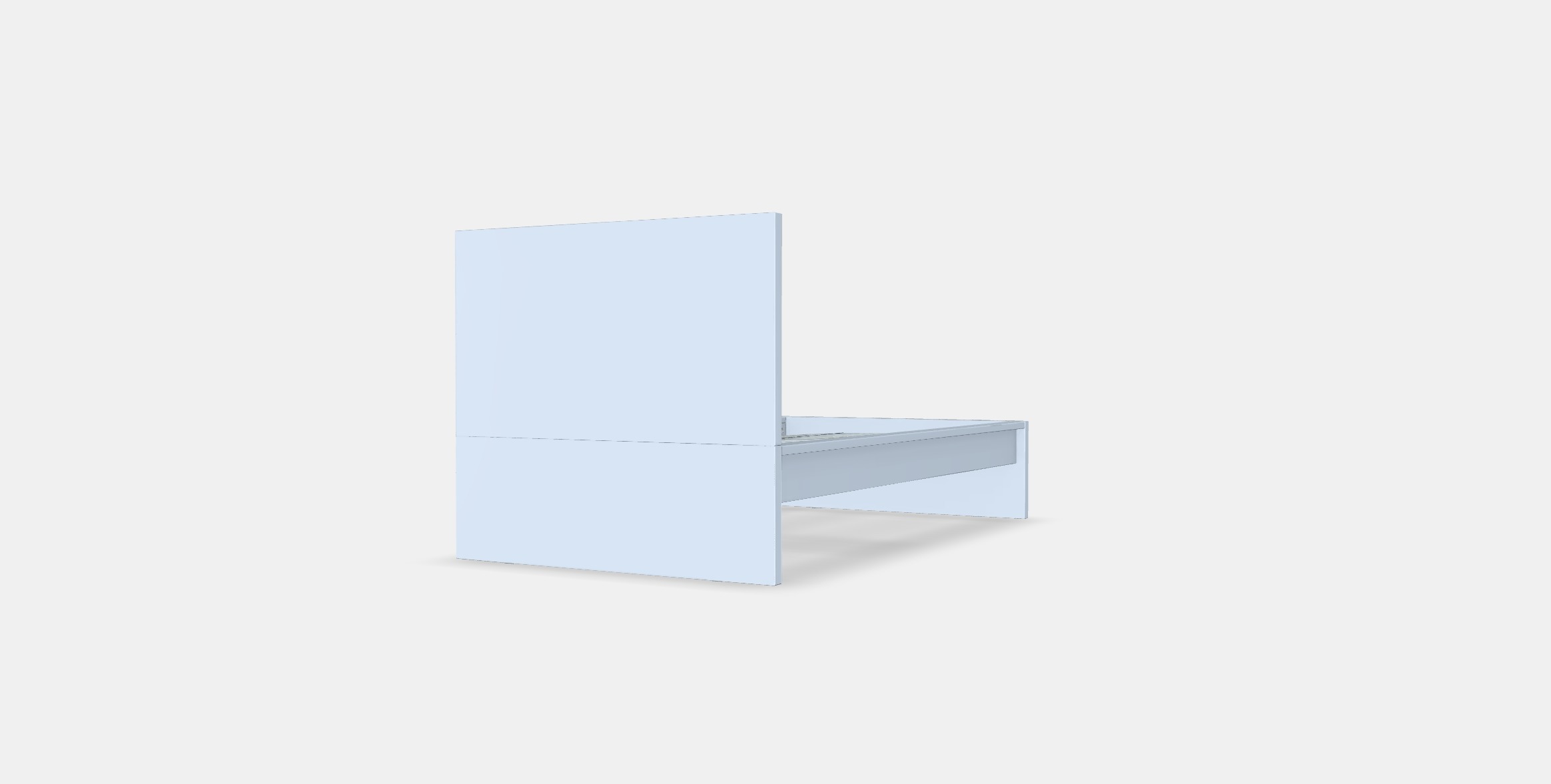 MALM High bed frame 2 Low-poly 3D model_5