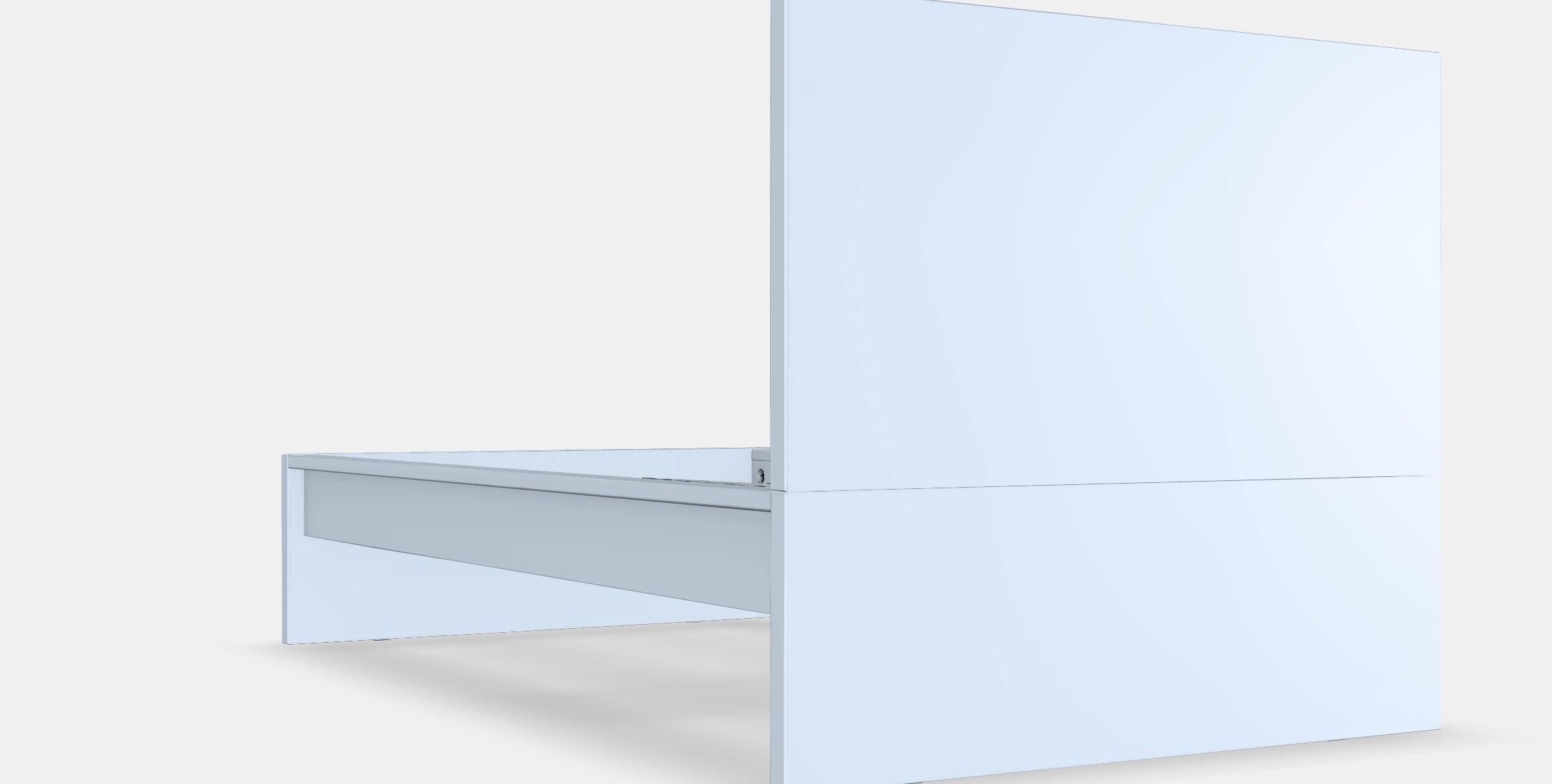 MALM High bed frame 2 Low-poly 3D model_2