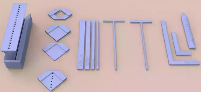 complete bookbinding tool kit 3D print model