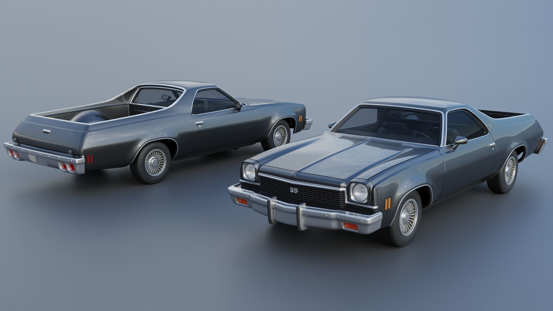 Chevrolet El Camino 1973 3D print model_2