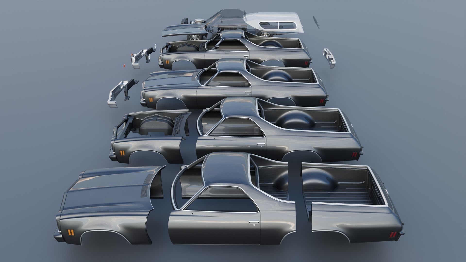 Chevrolet El Camino 1973 3D print model_25