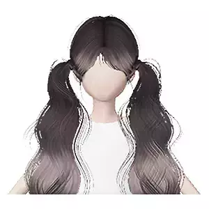long twin pony tail hair