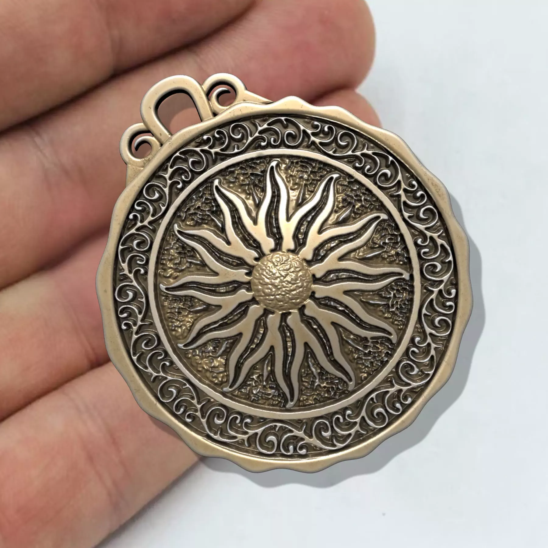 ANCIENT SUN PENDANT M03 3D print model