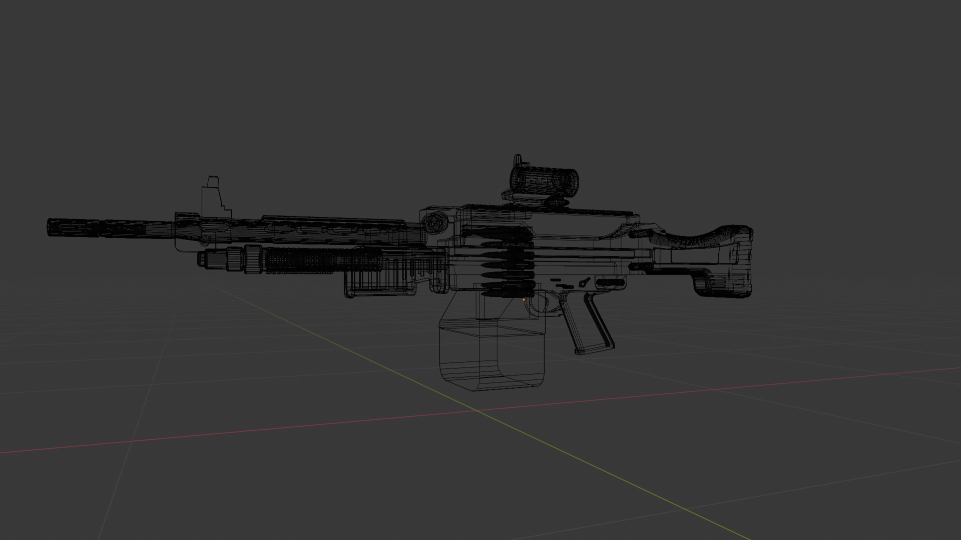  MachineGun  LMG 3D model_7
