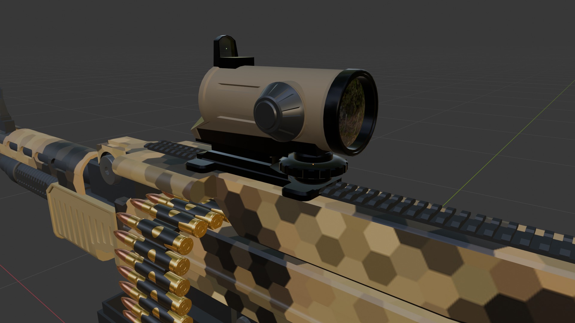  MachineGun  LMG 3D model_4