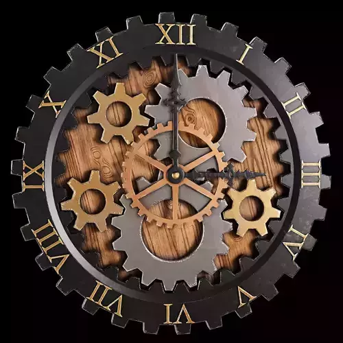 Clock with gears