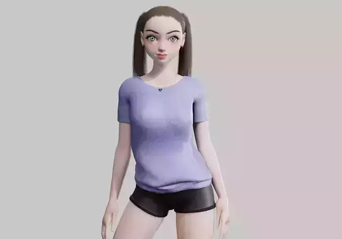 stylized cute Woman V17009 
