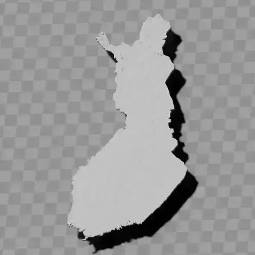 Finland geography topography relief map