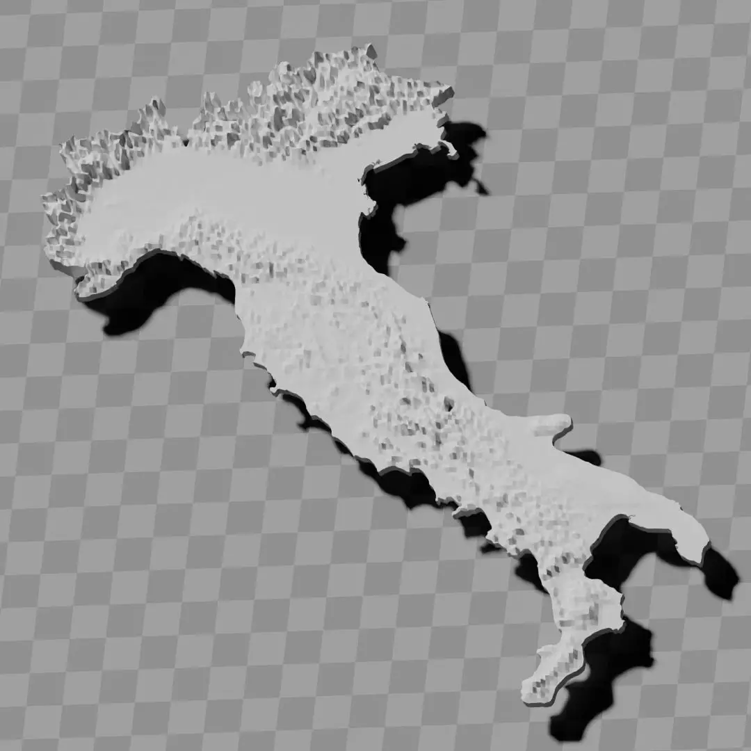 Italy relief map topography landscape collection 3D print model