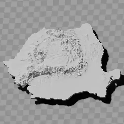 Romania terrain relief maps collection 3D print model