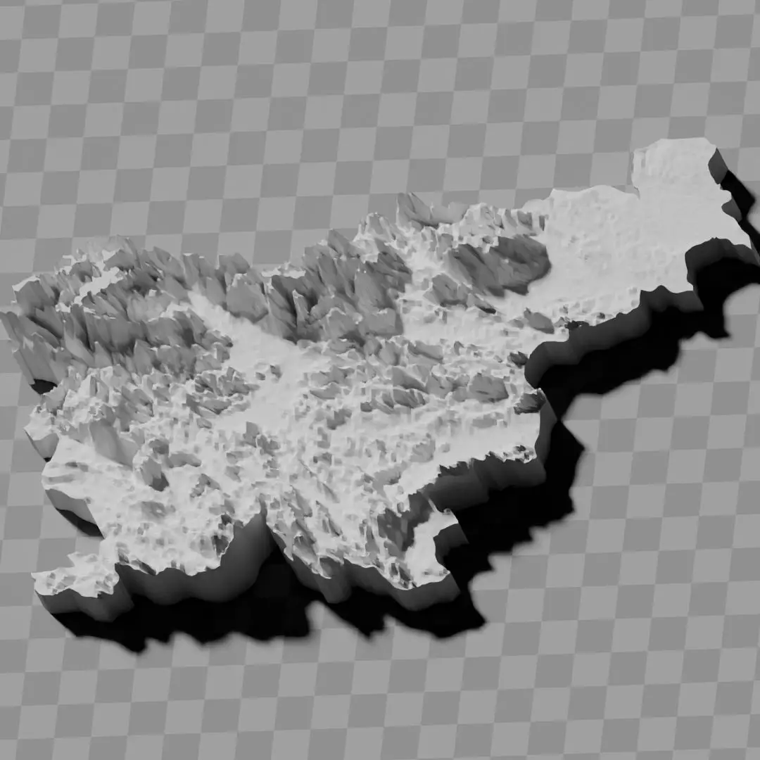 Slovenia terrain raised relief maps collection 3D print model