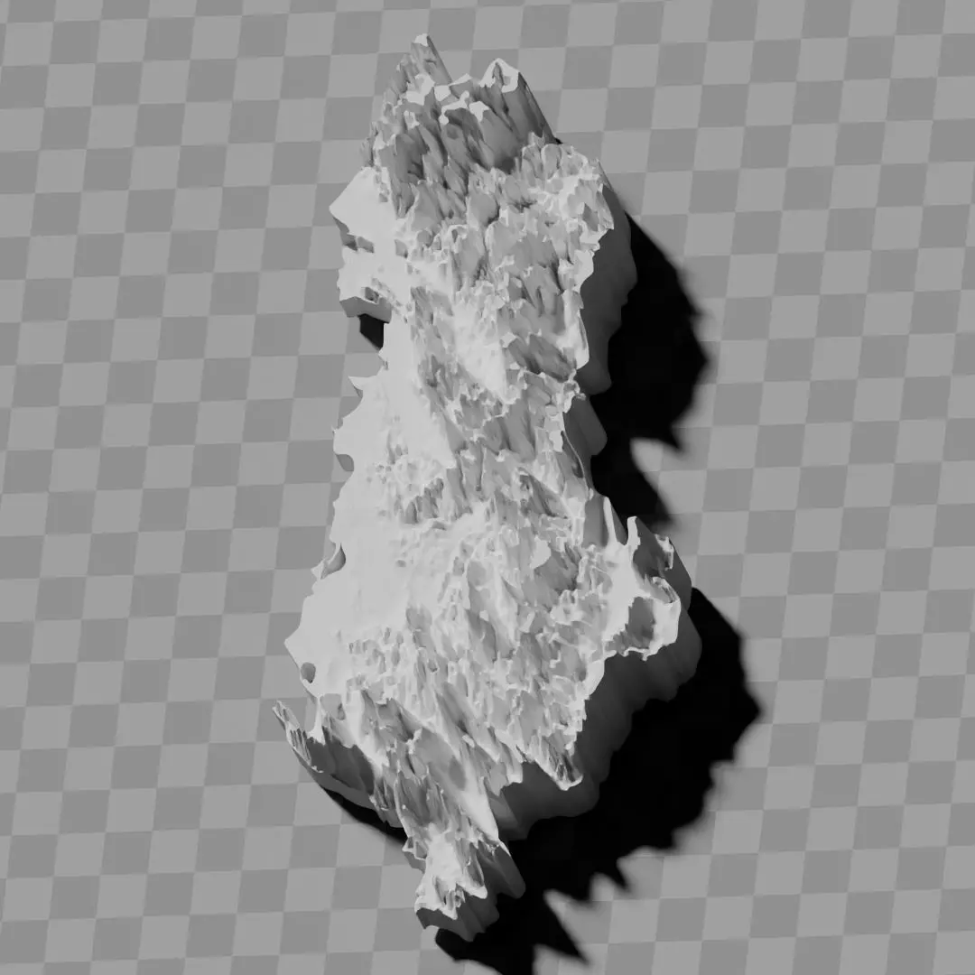 Albania relief map collection Free 3D model