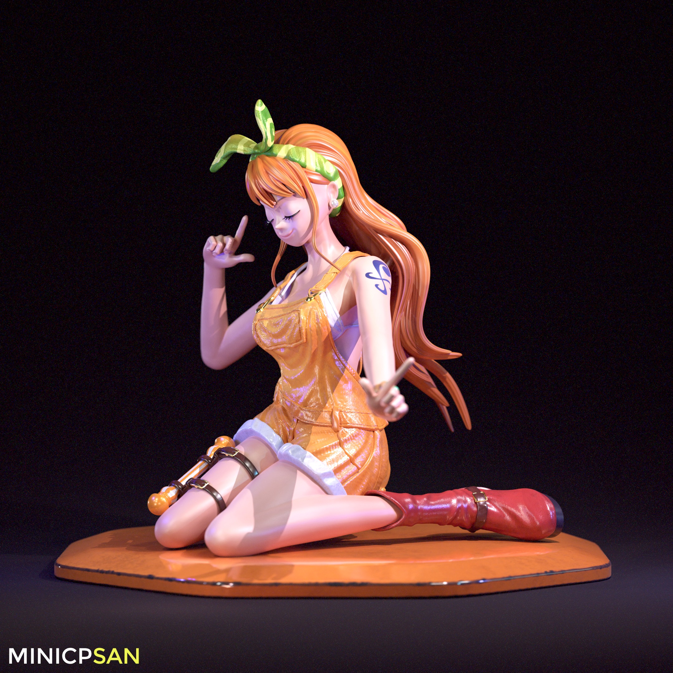 Nami Stampede Outfit 03 - One Piece Anime Figure 3D print model 3D print model_2