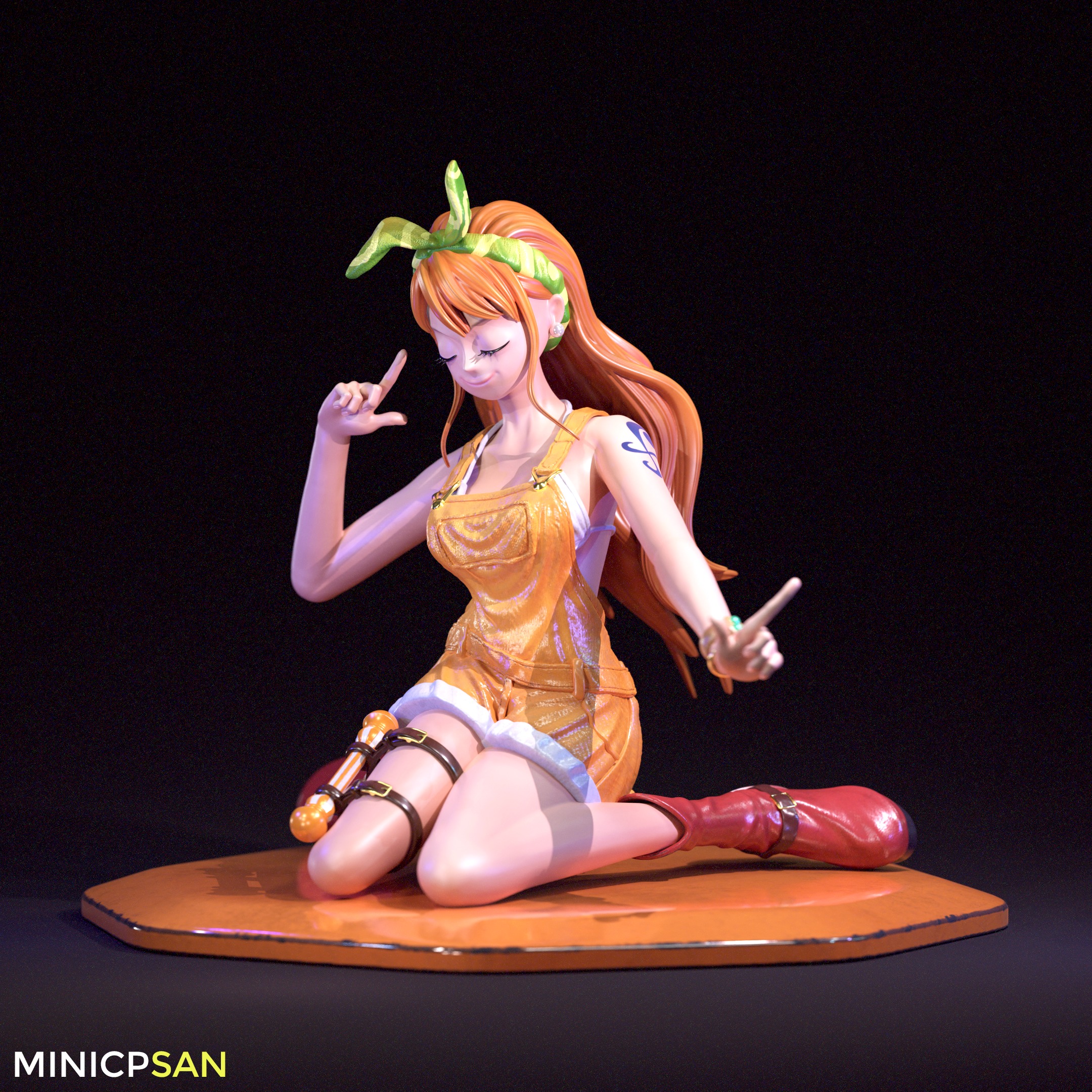 Nami Stampede Outfit 03 - One Piece Anime Figure 3D print model 3D print model_1
