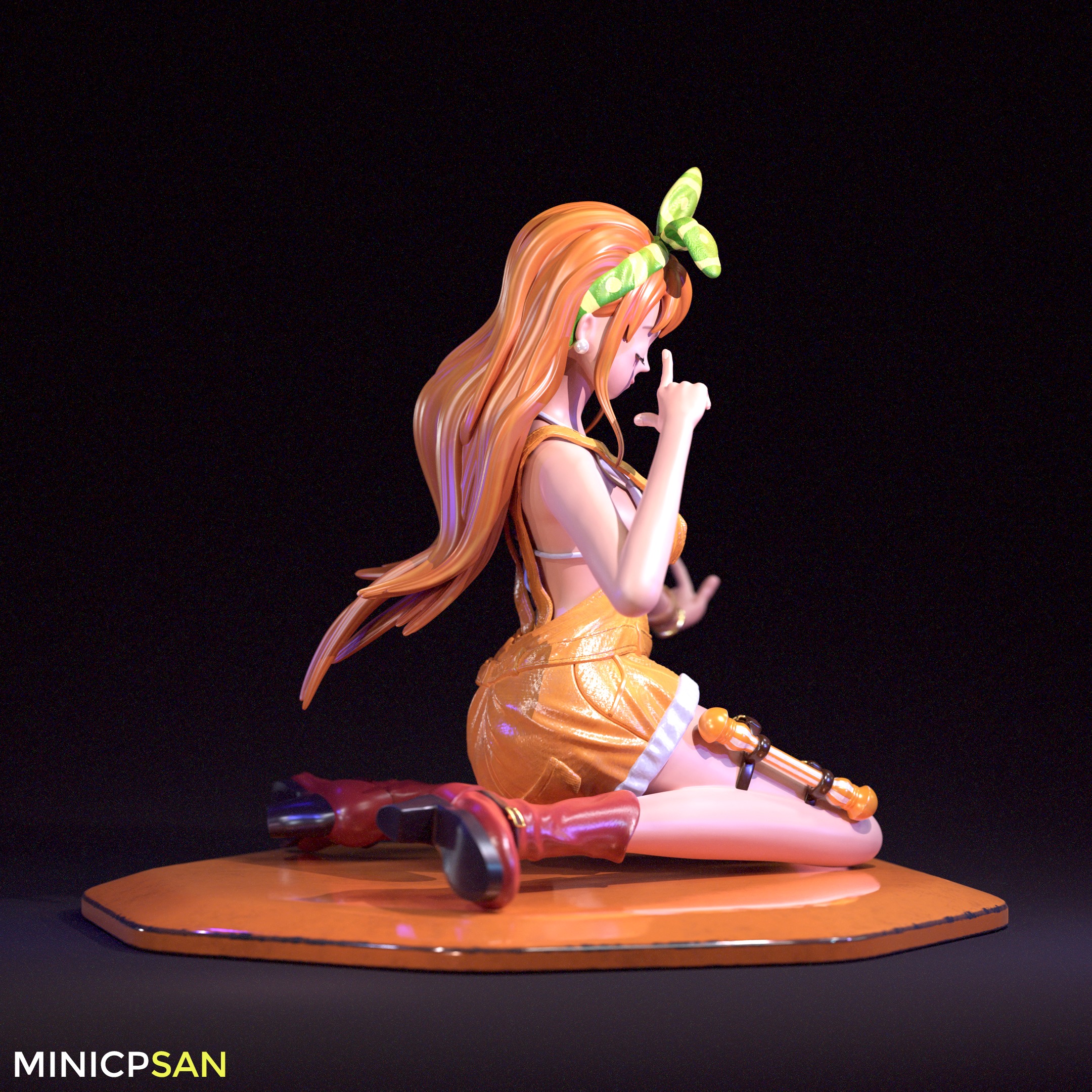 Nami Stampede Outfit 03 - One Piece Anime Figure 3D print model 3D print model_6