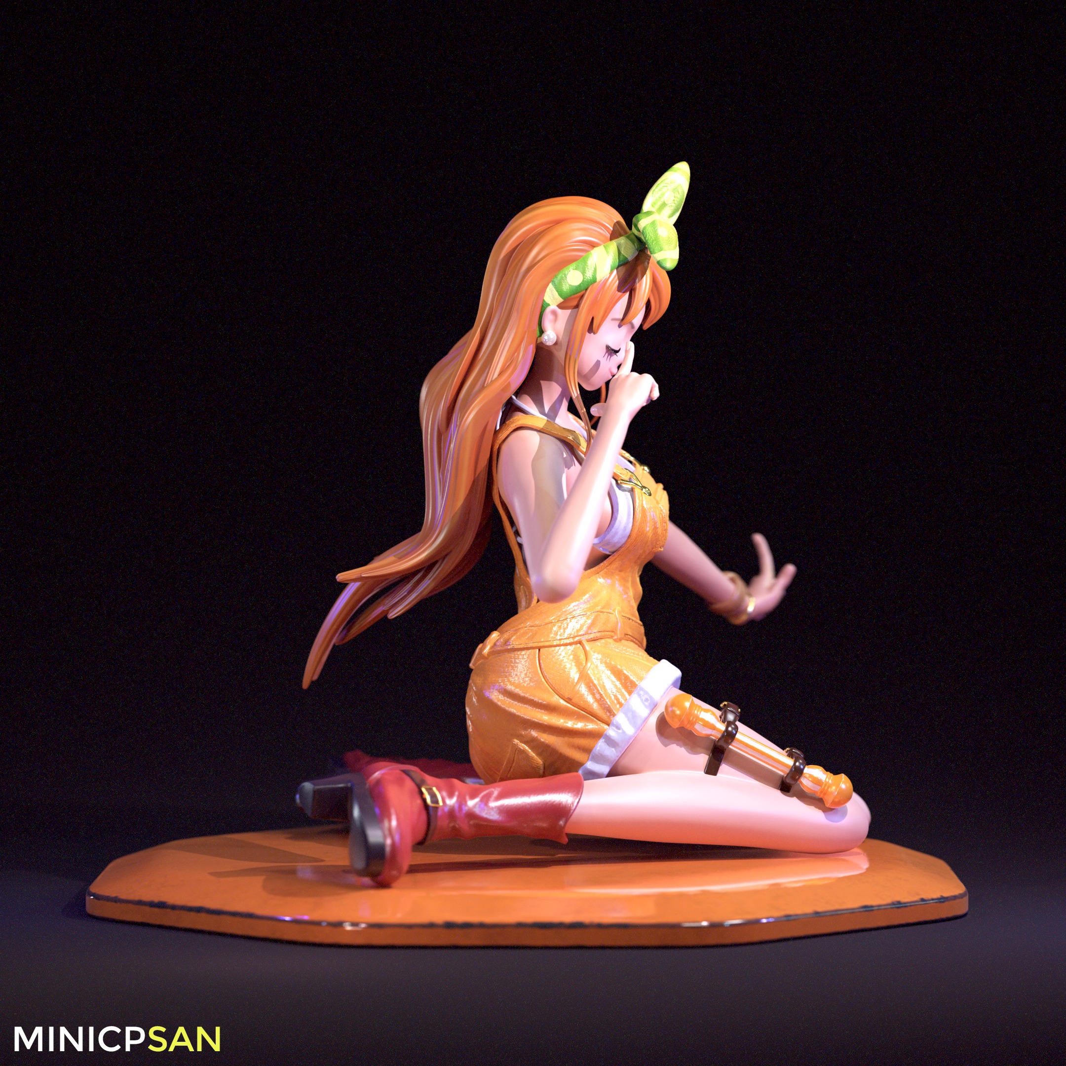 Nami Stampede Outfit 03 - One Piece Anime Figure 3D print model 3D print model_7