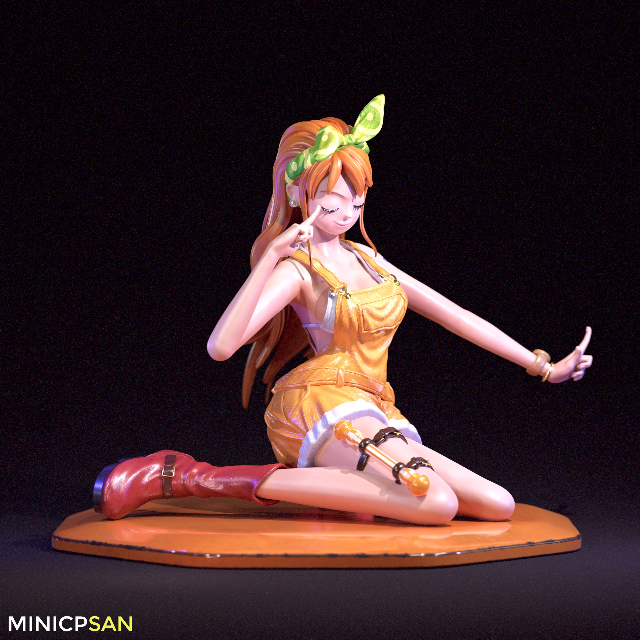 Nami Stampede Outfit 03 - One Piece Anime Figure 3D print model 3D print model_8
