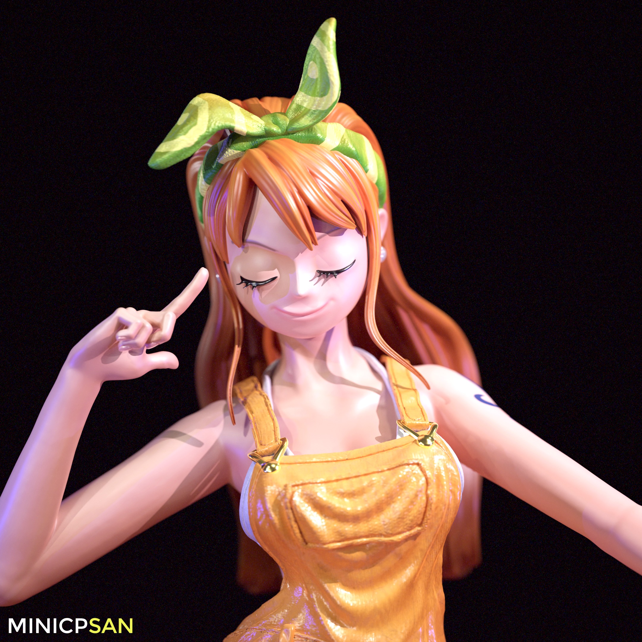 Nami Stampede Outfit 03 - One Piece Anime Figure 3D print model 3D print model_11