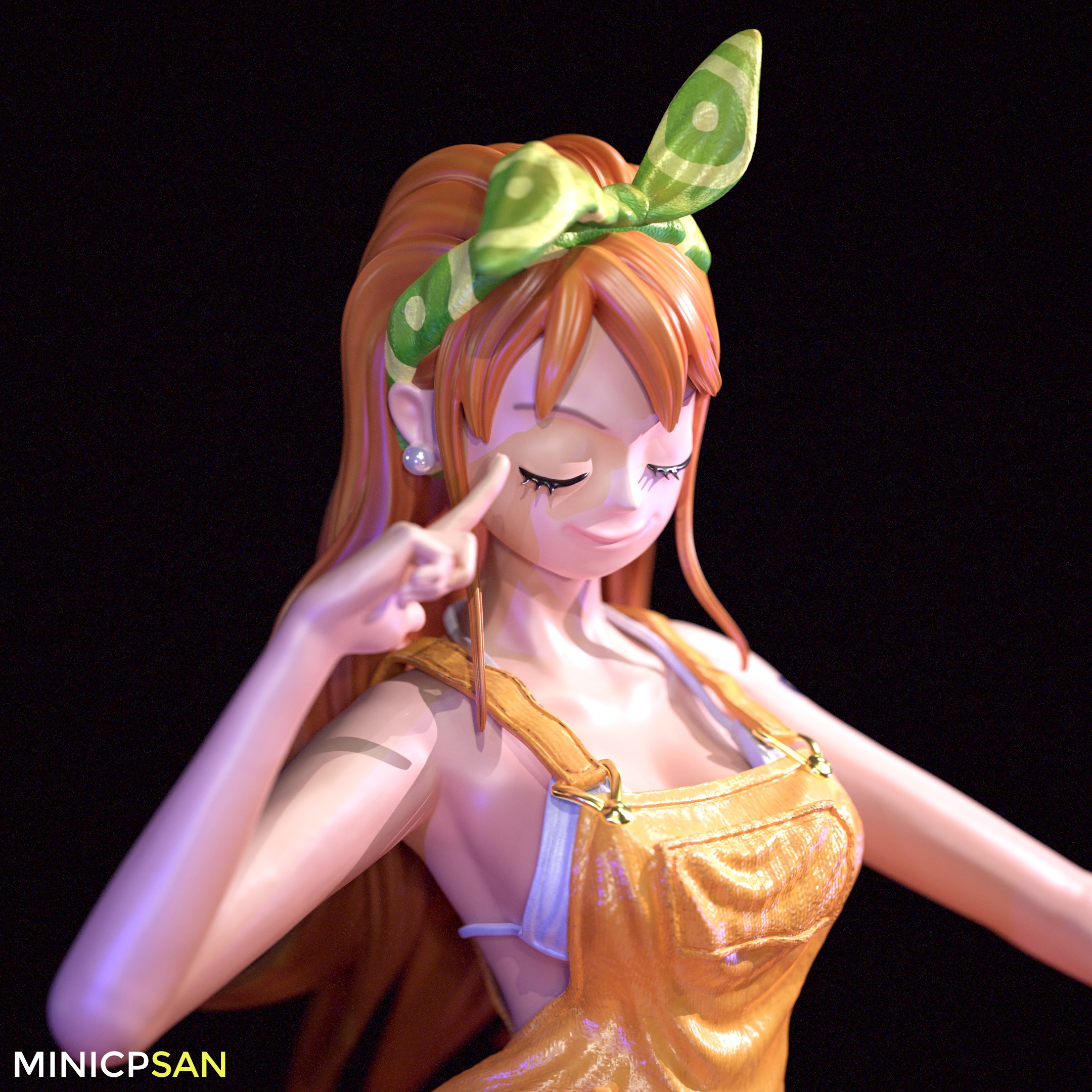 Nami Stampede Outfit 03 - One Piece Anime Figure 3D print model 3D print model_12