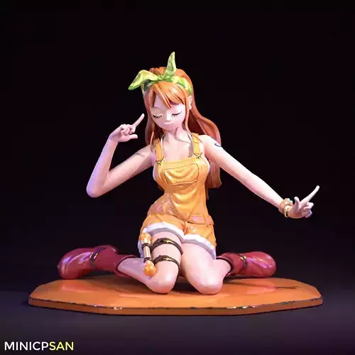 Nami Stampede Outfit 03 - One Piece Anime Figure 3D print model 3D print model