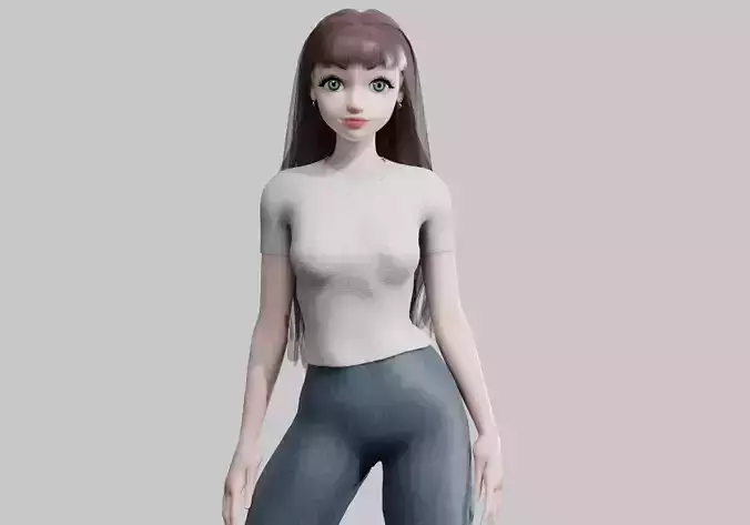 Pretty Cartoon woman V27591 