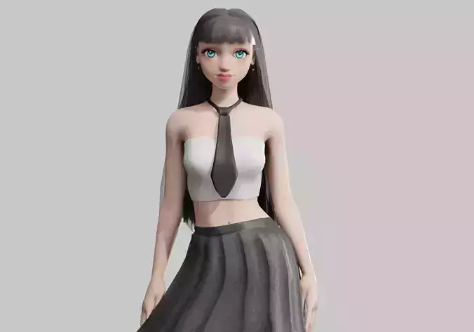 cute stylized woman V23542 