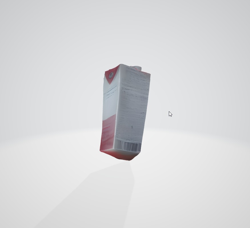 Damaged LowPoly Milk Bottle 3D Model Low-poly 3D model_3