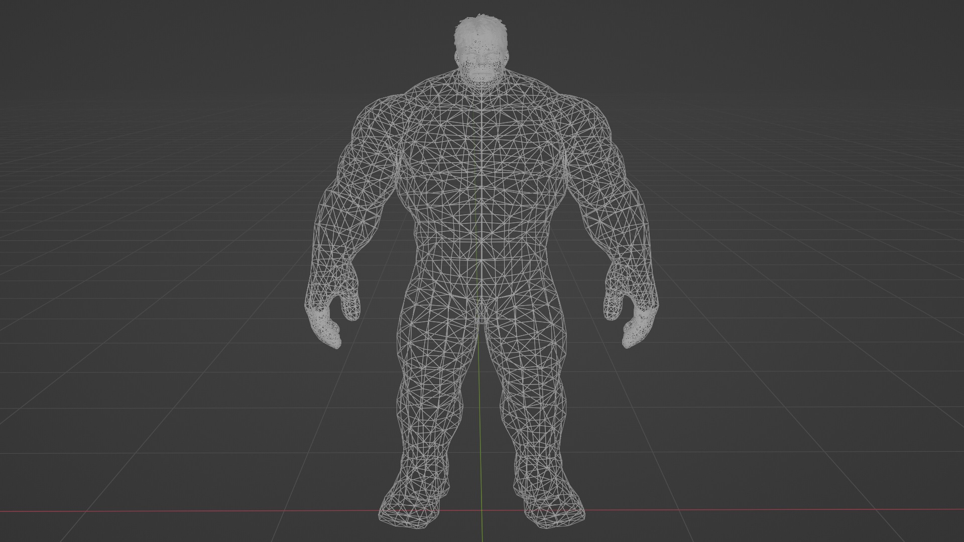 Incredible Hulk Low-poly 3D model_6