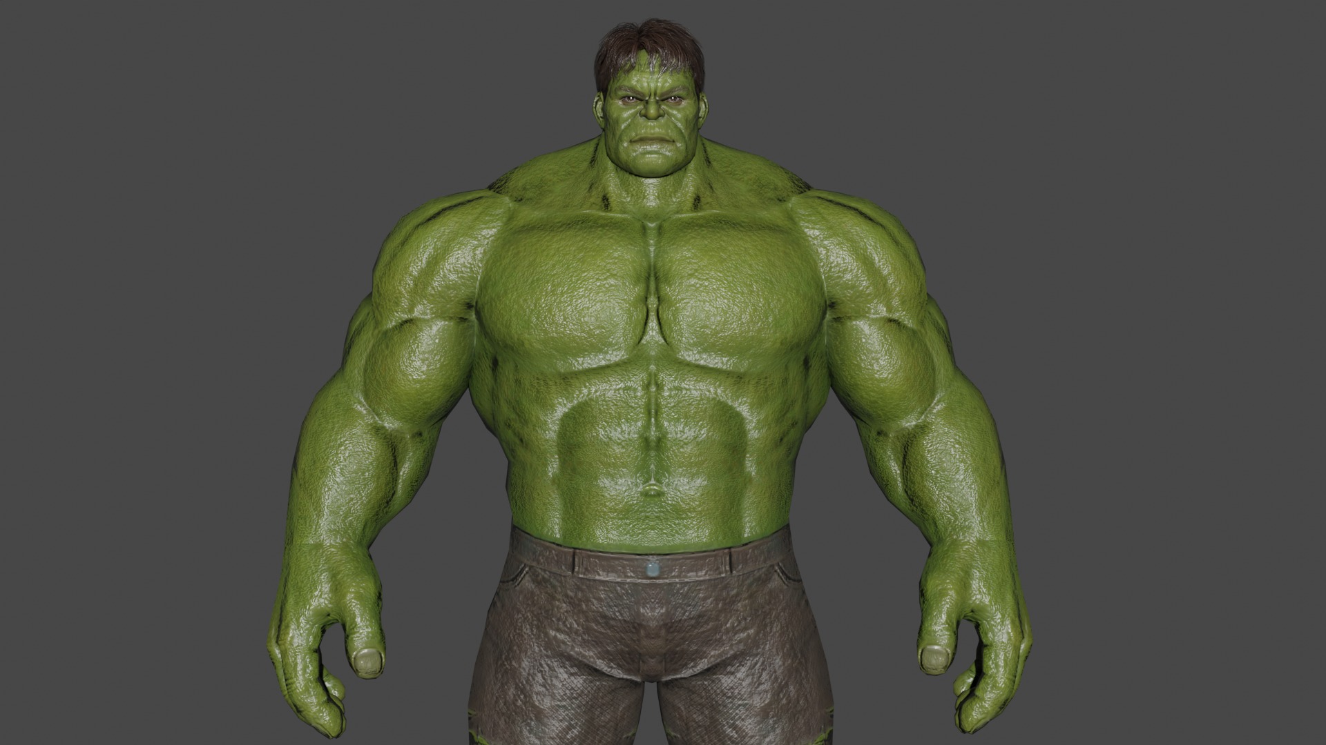Incredible Hulk Low-poly 3D model_1