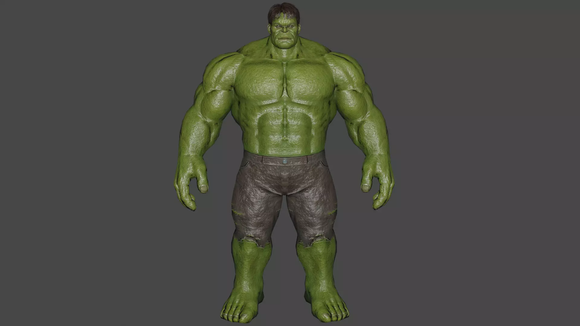 Incredible Hulk Low-poly 3D model_0