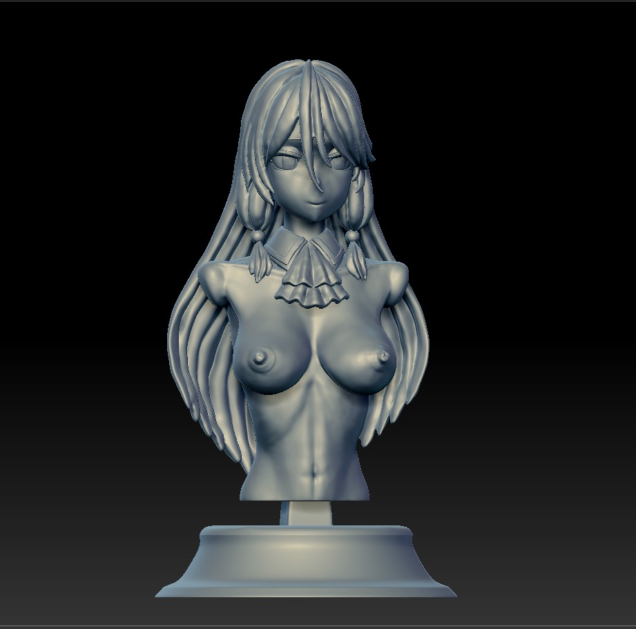 NSWF - Bust of Flare - Re do of healer Anime - For 3Dprinting 3D print model_4