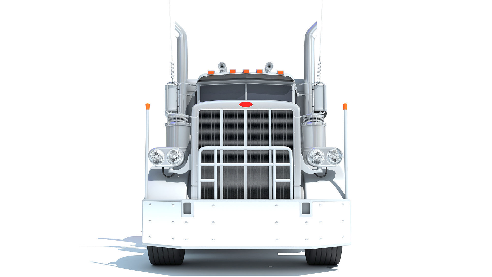 Car Carrier Semi Truck Trailer 3D model_9