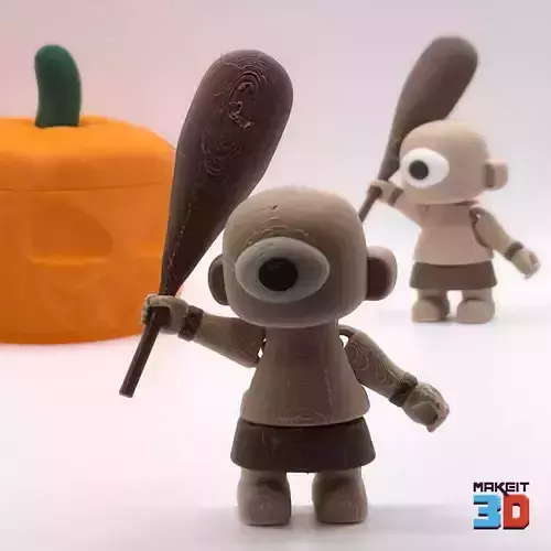 3D Printable Cyclops Articulated Flexi With Club STL Files