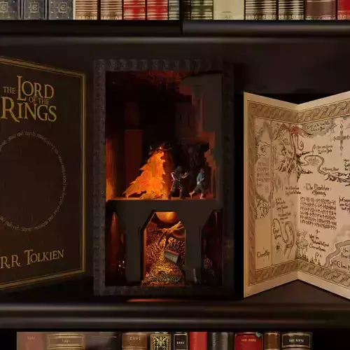 BookNook Lamp The Hobbit Erebor the Battle of Torrin and Smaug 3D print model