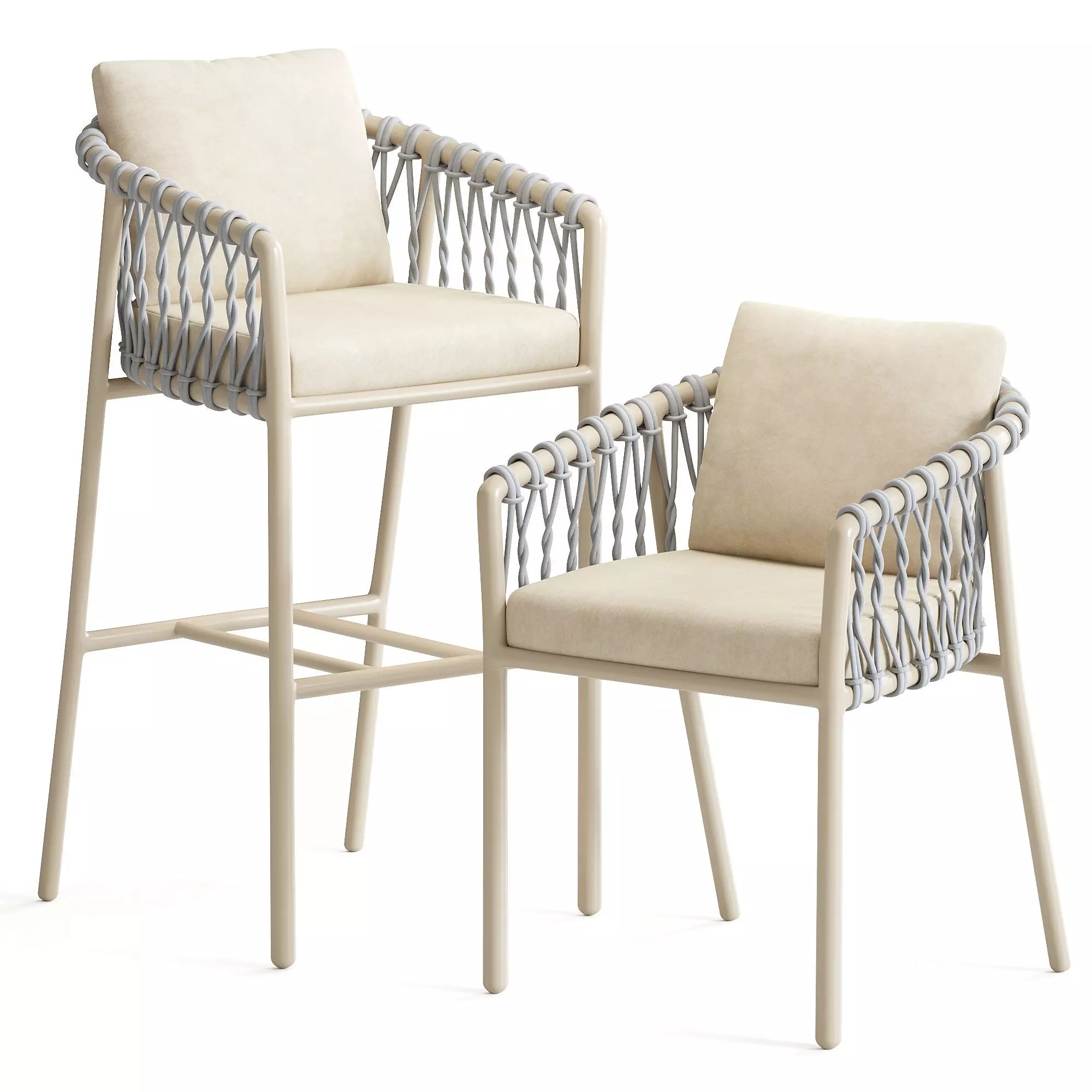 Oscar Bar Stool with Arms 3D model_0