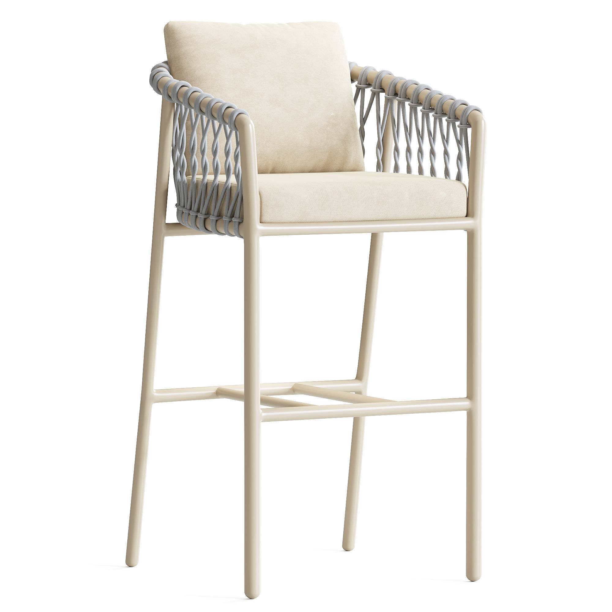 Oscar Bar Stool with Arms 3D model_7