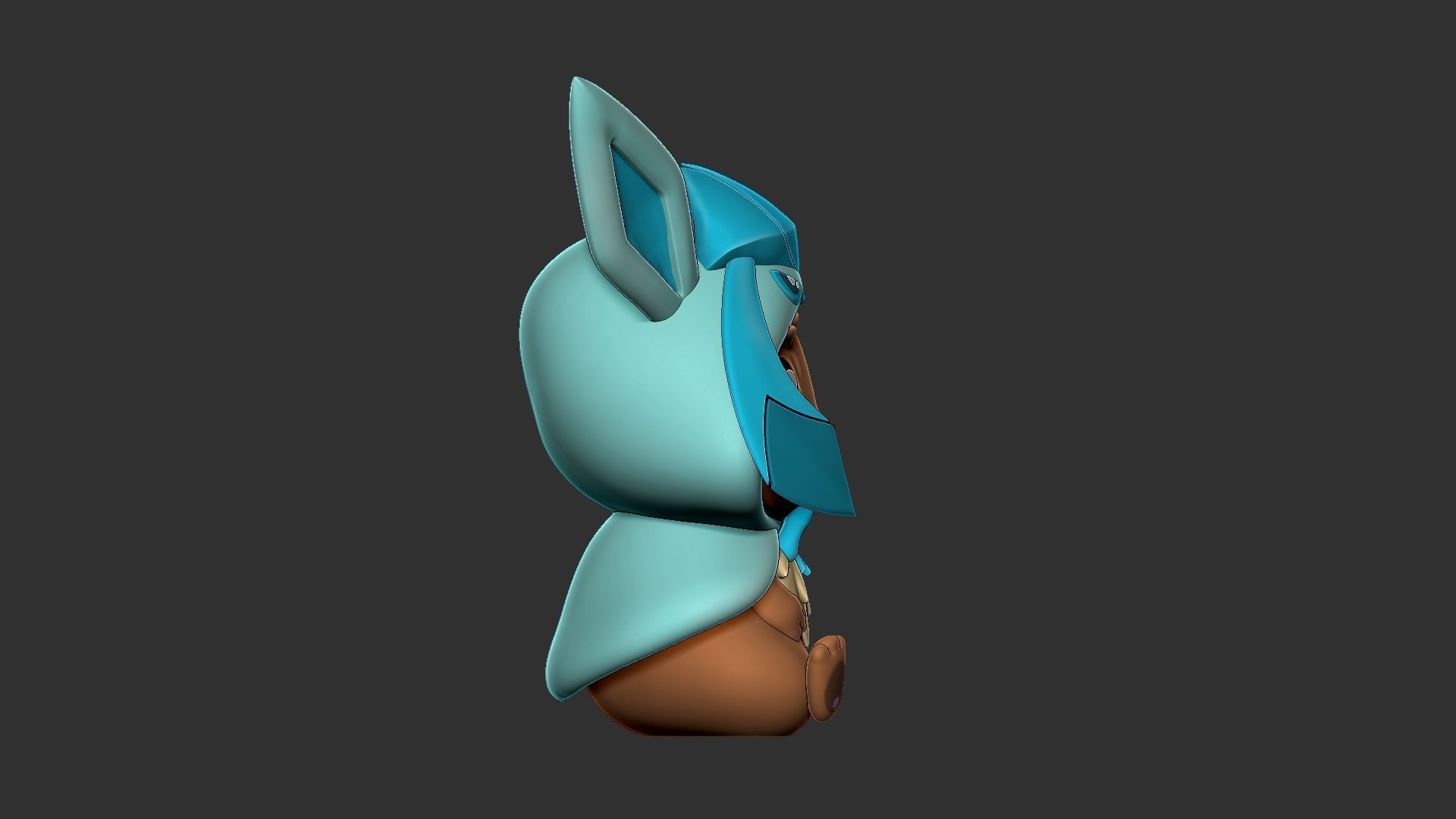 eevee glaceon style 3D print model_3