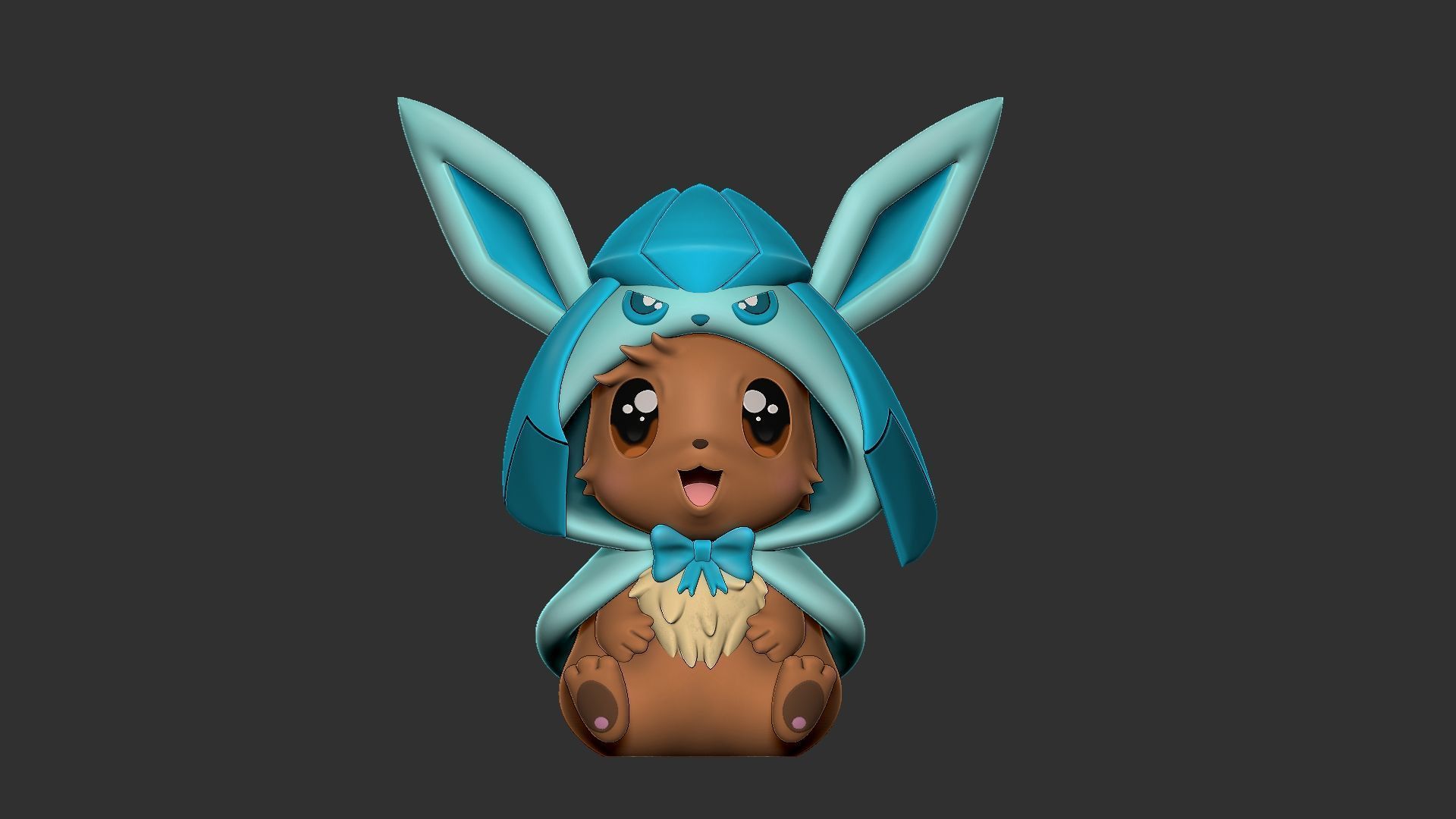 eevee glaceon style 3D print model_1