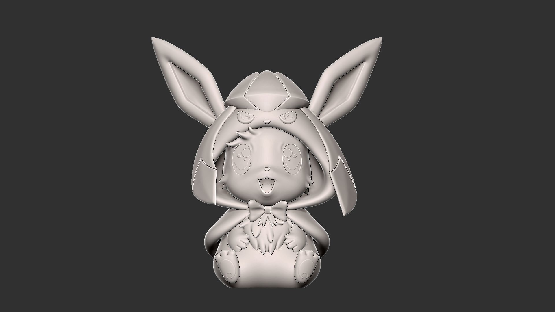 eevee glaceon style 3D print model_2