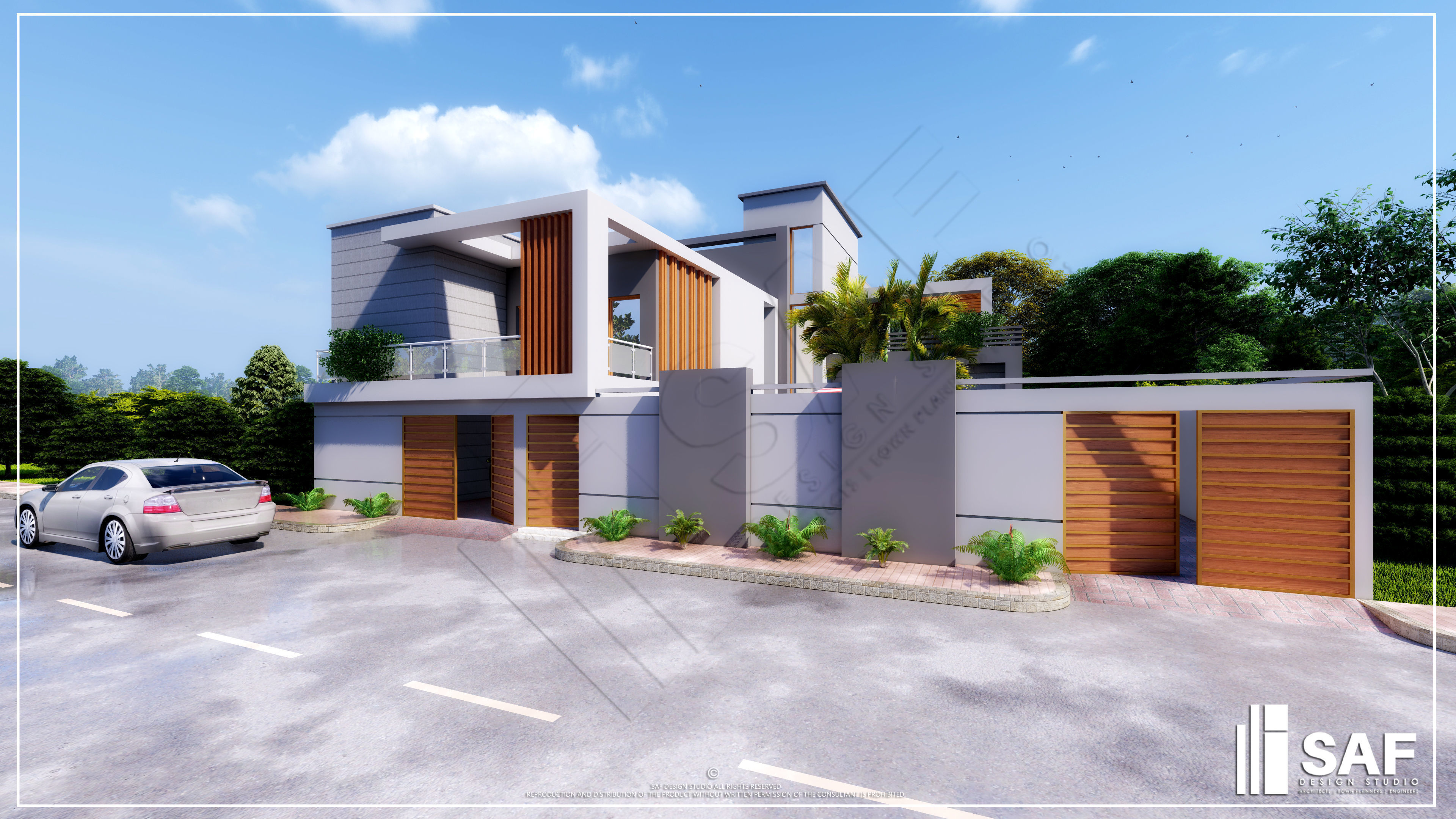 600 sq yd residential bungalow 3d model 3D model_1