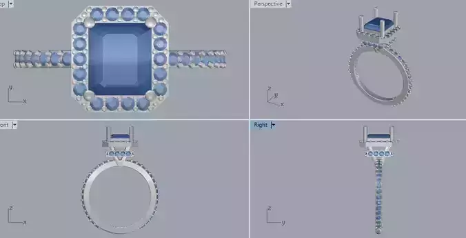 Sterling Silver Multi Gemstone Ring Jewelry