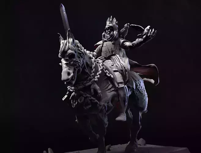Undead Skeleton Horse Rider B