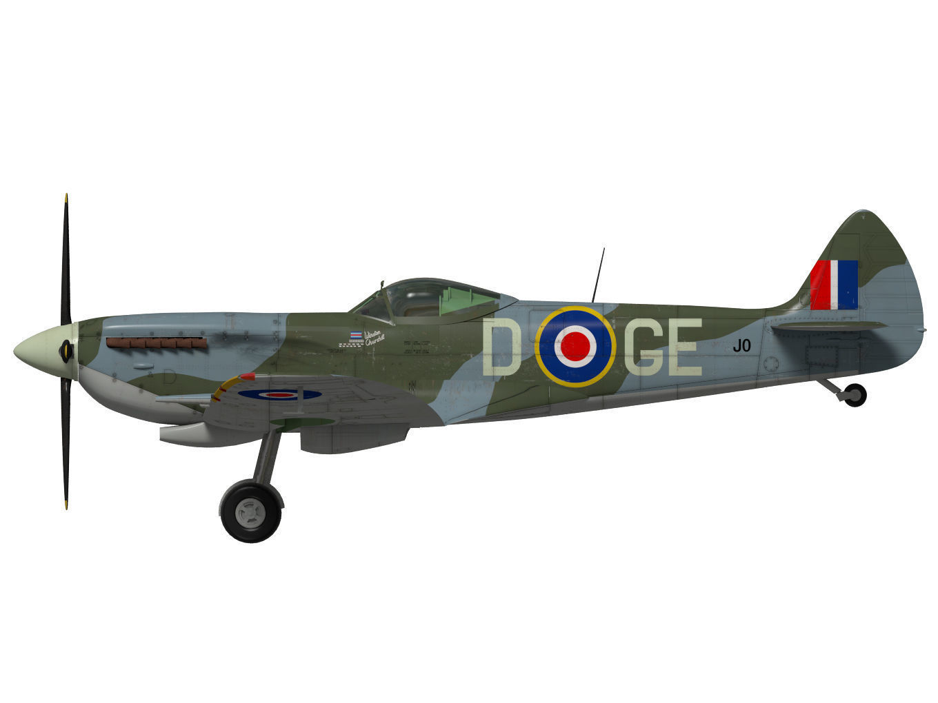 Supermarine Spitfire Mk-XVIe 3D model_10