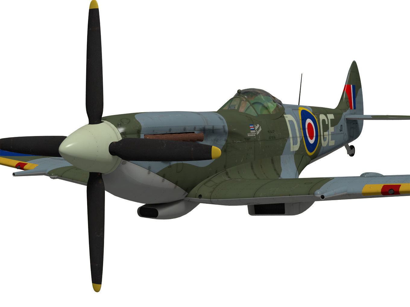 Supermarine Spitfire Mk-XVIe 3D model_4