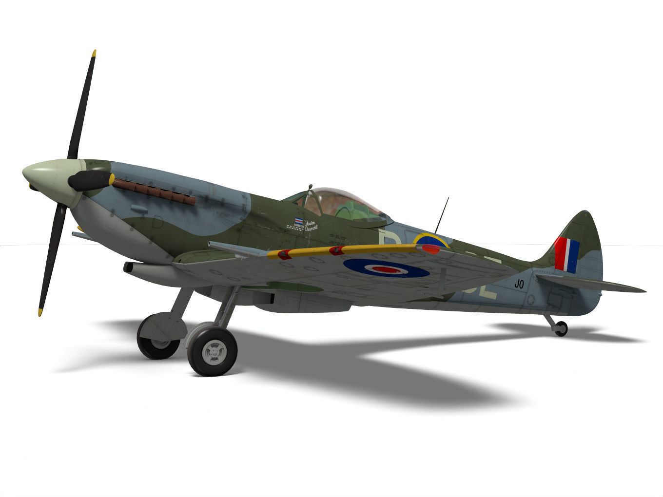 Supermarine Spitfire Mk-XVIe 3D model_5