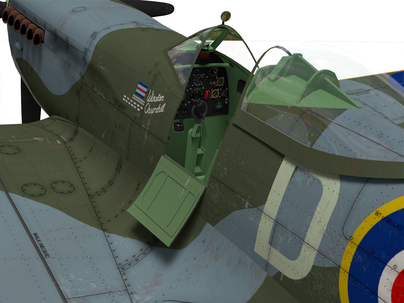 Supermarine Spitfire Mk-XVIe 3D model_8